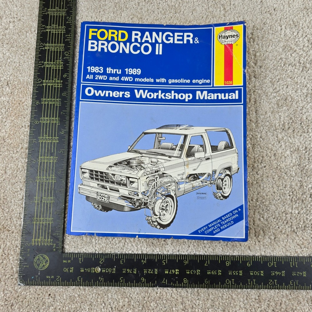 Haynes Workshop Manual Ford Ranger Bronco II 1983-1989 Blue 1026 Repair Guide